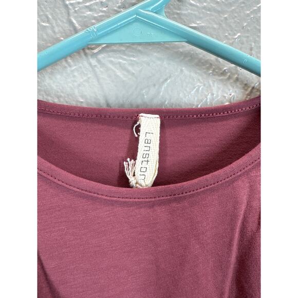 Lanston Women's Faux Wrap Draped Front Top Shirt Pull Over Size Large - Picture 3 of 5